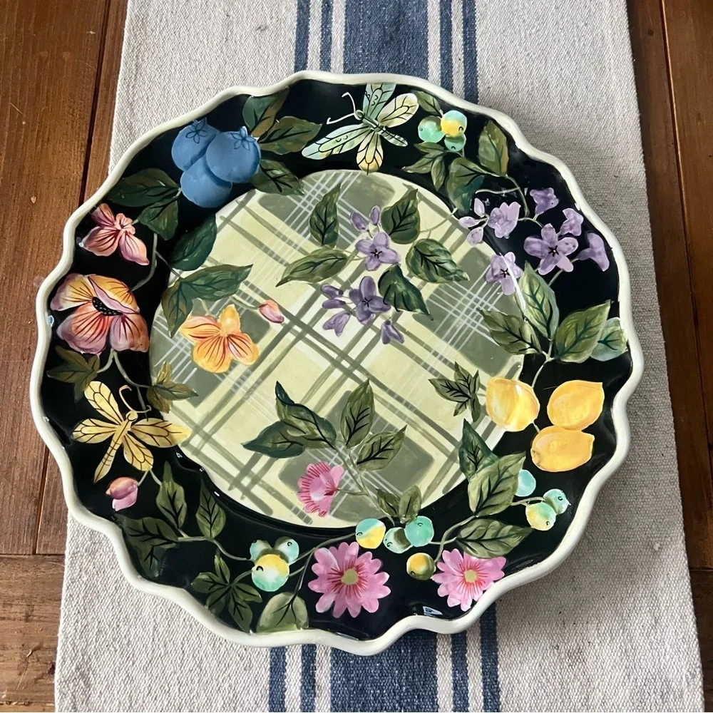Tracy Porter Jardinere Chop Plate Round Platter New